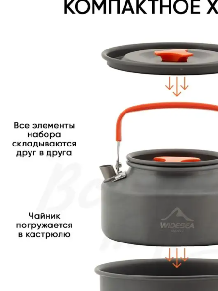 Набор туристической посуды походной Widesea Набор туристической посуды походной Widesea